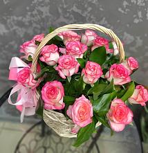Цветочная композиция из Розы в корзине #REPLACE_PRED# Ермолино